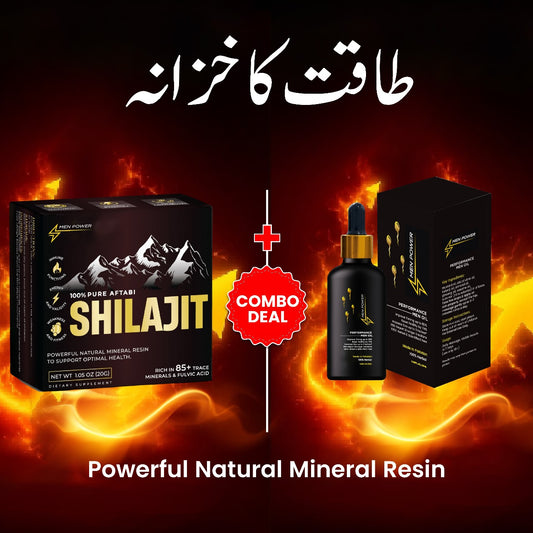 Men Power™ 100% Pure Aftaabi Shilajit + Power Massage Oil